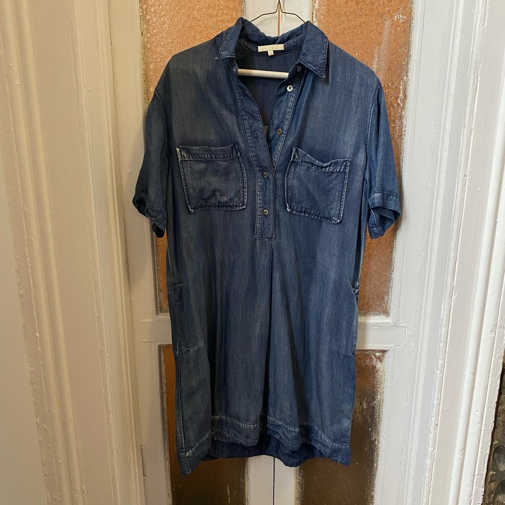 Anthropologie Denim Mini Dress with Pockets